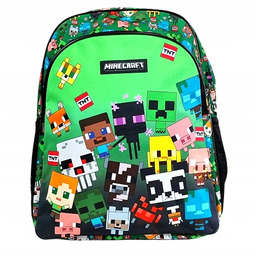 Plecak szkolny jednokomorowy Minecraft zielony