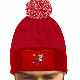 CZAPKA POMPON Czerwona Dla Fana CHICAGO BULLS 23