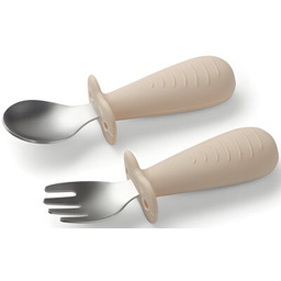 BABYONO Zestaw sztućców 1665/03 Beżowy Torba letnia gratis