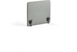 Ścianka biurkowa ZONE, czarne uchwyty, 800x650x36 mm, tkanina