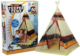Namiot tipi 155cm + 60 piłek - Leantoys