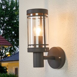 Kinkiet zewnętrzny Djori Lindby, aluminiowy / szary /