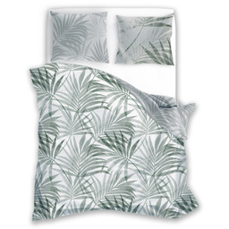 Komplet pościeli z satyny bawełnianej 200x220 w liście