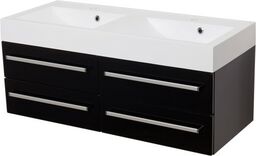 Szafka łazienkowa czarna 120 cm FOKUS NEW