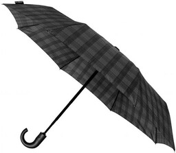 Parasol Męski, Automatyczny, Składany Impliva, W Czarno Szarą