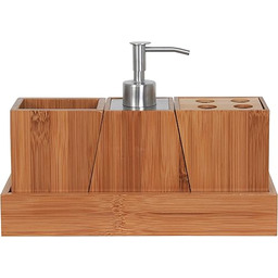 MSV 3-częściowy zestaw akcesoriów łazienkowych z dozownikiem mydła