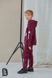 All For Kids 18122401 Bordowe Spodnie Dresowe R.140/146