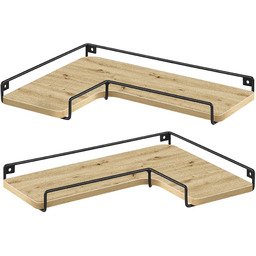 Edinos Premium Loftowy komplet 2 ściennych półek narożnych