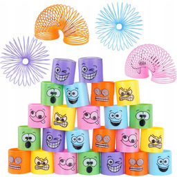 24x TĘCZOWA SPRĘŻYNKA MAGICZNA DLA DZIECI MAGIC SPRINGS