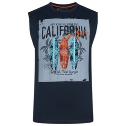 Koszulka Męska Bez Rękawów Granatowa KAM Duże Rozmiary