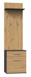 Wieszak, szafka na obuwie, duo, 50x35x180 cm, antracyt,