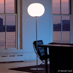 Lampa stojąca FLOS Glo-Ball Floor 2, srebrny matowy