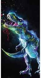 Jerry Fabrics Ręcznik kąpielowy Dinozaur Black, 70 x