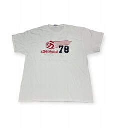 Koszulka t-shirt męski biały USA Volleyball 78 XL