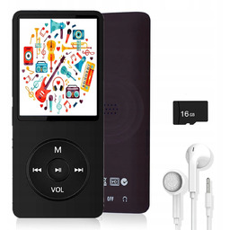ODTWARZACZ MP4 PRZENOŚNY MUZYKI WALKMAN 16GB BLUETOOTH REDUKCJA