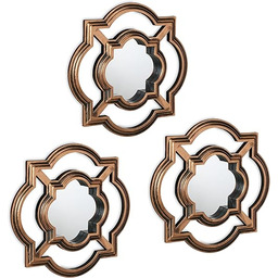 Relaxdays Zestaw 3 luster ozdobnych w stylu vintage,