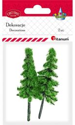 Dekoracje świąteczne Choinki plastik 2 szt Titanum 384379