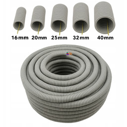 Peszel Rura Karbowana Ochronna Do Kabli Szara
