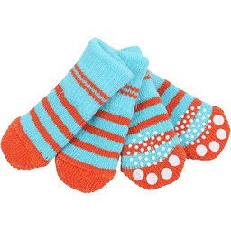 Puppia Nitty-Gritty skarpety dla psów, średnie, aqua