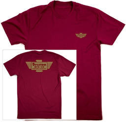 t-shirt męski BRIXTON Cylinder Tee Burgundy/Gold