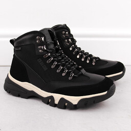 Skórzane trapery męskie wodoodporne czarne Big Star OO174182