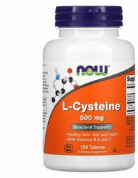 L-Cysteina 500mg, NOW Foods, 100 tabletek