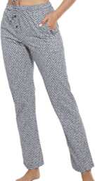 Bawełniane spodnie damskie do piżamy Cornette 690/33 biało