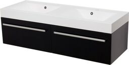 Szafka łazienkowa czarna 160 cm FOKUS NEW