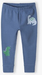 Granatowe spodnie dresowe niemowlęce Dino