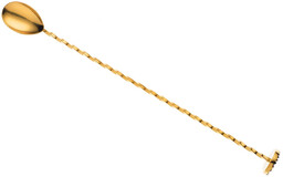 BARFLY Łyżka barmańska z tłuczkiem, złota M37018GD