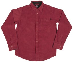 koszula INDEPENDENT - Roy L/S Shirt Burgundy (BURGUNDY