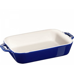 Staub Prostokątny Półmisek Ceramiczny 1.1l Niebieski Cooking