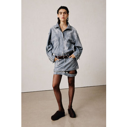 Spódnica skórzana z efektem denimu studio