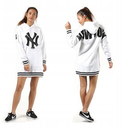Bluza z kapturem długa New York Yankees Majestic