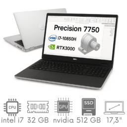 Stacja Graficzno-Robocza Dell Precision 7750 i7-10850H 32GB 512