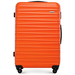Komplet walizek z ABS-u z żebrowaniem pomarańczowy