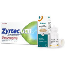 Zestaw ZABAK 0,25 mg/ml Krople do oczu