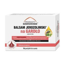 Produkty Bonifraterskie Balsam Jerozolimski na gardło, 16 pastylek