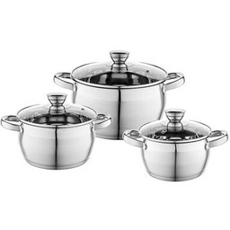 Komplet garnków nierdzewnych Oliver 6-elementowy
