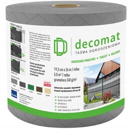 Scala Plastics Decomat taśma ogrodzeniowa 19,3x2600cm Szara