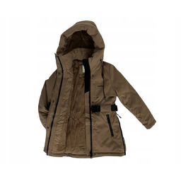 Kurtka dziewczęca parka zimowa brązowa Zima dla dziewczynki