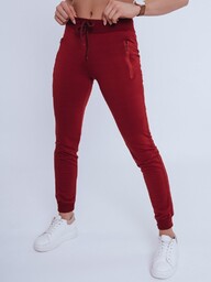 Spodnie damskie dresowe JULIET bordowe Dstreet UY0823-M/L