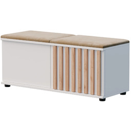 Elior Biała szafka na buty z siedziskiem