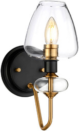 Elstead Lighting Kinkiet szklany Armand DL-ARMAND1-AB Elstead retro