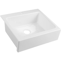 ARYA zlewozmywak ceramiczny z otworem na baterię 66x62cm,