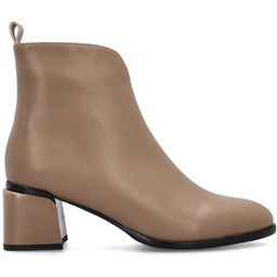 Skórzane botki na na niskim obcasie - FILIPPO