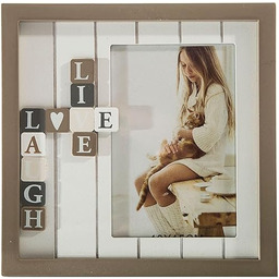 Eurofirany ramka na zdjęcia, drewno, biała, 20 x