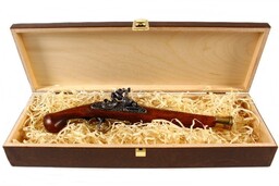 Replika niemiecki pistolet skałkowy w pudełku Denix model