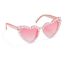 Okulary Serca Perły - różowe - 1 szt.