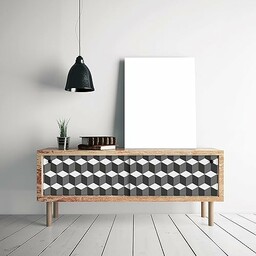 Walplus Naklejki ścienne "Wzór kostek 3D" 8 opakowań